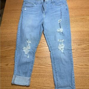 Levi's Light Blue Distressed 720 Super Skinny Jeans